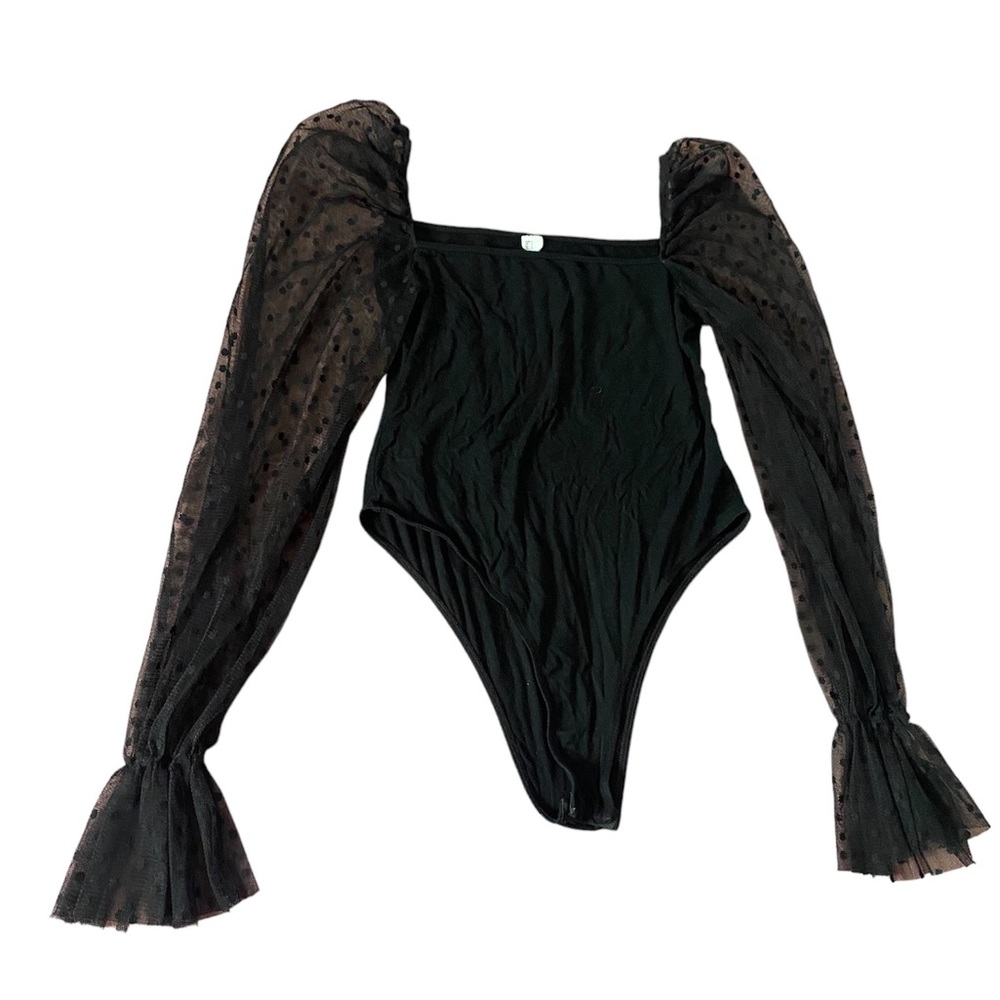 Long sheer sleeves with body suit